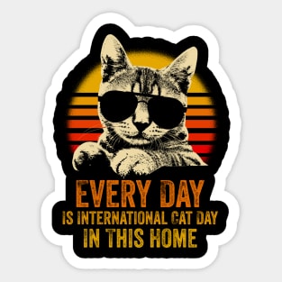 Every Day Is International Cat Day In This Home Sticker